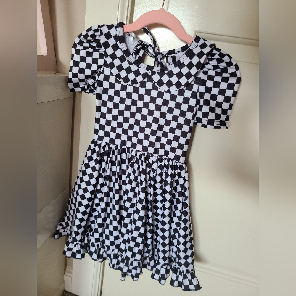 Girlhood Checkered Twirl Dress